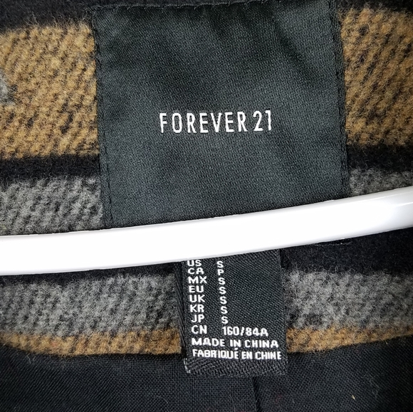 Forever 21 Aztec zip-up hooded bomber jacket sz S - Picture 4 of 4